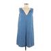 Gap Casual Dress - Shift V-Neck Sleeveless: Blue Dresses - Women's Size Medium