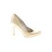 Jessica Simpson Heels: Pumps Stilleto Minimalist Ivory Print Shoes - Women's Size 9 1/2 - Round Toe