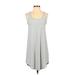 Leith Casual Dress - A-Line Scoop Neck Sleeveless: Gray Print Dresses - Women's Size X-Small