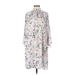 Anna Glover x H&M Casual Dress - Shift High Neck Long sleeves: Pink Floral Dresses - Women's Size Small