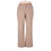 JM Collection Khaki Pant Boot Cut Boyfriend: Tan Solid Bottoms - Women's Size 14