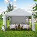 COVERONICS Galvanized Steel Party Tent - Heavy Duty Wedding Tent w/ 4 Sandbags Metal/Steel/Soft-top in Gray/White | 156 W x 240 D in | Wayfair