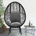 gearonic Egg Chair, Wicker in Gray | 54.4 H x 35.1 W x 29 D in | Wayfair XLHWW400120447-191