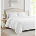 RT Designer's Collection Caitlyn Pinsonic Quilt Set Polyester Quilt Set Microfiber in White | King Quilt + 2 Standard Shams | Wayfair BSC42897K