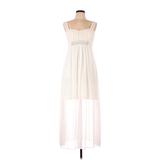 Connected Apparel Casual Dress - Maxi: White Dresses - Women's Size 10 Petite