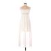 Connected Apparel Casual Dress - Maxi: White Dresses - Women's Size 10 Petite