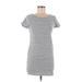 Wild Fable Casual Dress - Shift: Gray Stripes Dresses - Women's Size Medium