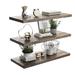 Latitude Run® Valts Floating Shelf Set w/ Invisible Wall Mount Bracket Wood in Gray | 1 H x 24 W x 10 D in | Wayfair