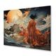 Highland Dunes Asian Art Whispering Winds - Asian Metal Wall Art Living Room Metal in Gray/Orange/White | 24 H x 32 W x 1 D in | Wayfair