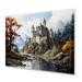 Millwood Pines Castles Enchanted Stronghold I - Architecture Metal Wall Art Prints Metal in Blue/Gray/Orange | 12 H x 20 W x 1 D in | Wayfair