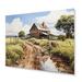 August Grove® Barns Rustic Charm V - Farmhouse Metal Art Print Metal in Brown/Green | 12 H x 20 W x 1 D in | Wayfair