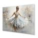 Latitude Run® Blue Ballet Dance II - Entertainment Metal Wall Art Prints Metal in Blue/Gray | 16 H x 32 W x 1 D in | Wayfair