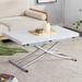 George Oliver Karryn Coffee Table Metal in Gray/White | 29 H x 43.3 W x 39.3 D in | Wayfair AAE5E0DA46ED4E13BEEB6A2819809137