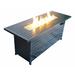 Arlmont & Co. Rosilind 24" H x 56.7" W Steel Propane Outdoor Fire Pit Table Steel in Black | 24 H x 56.7 W x 21.3 D in | Wayfair