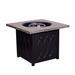 Red Barrel Studio® Deniya 25" H x 32" W Steel Propane Outdoor Fire Pit Table w/ Lid Steel in Black/Gray | 25 H x 32 W x 32 D in | Wayfair