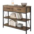 17 Stories Syreena 39.3" Console Table Wood/Metal in Black | 32.1 H x 39.3 W x 11.8 D in | Wayfair DCE87086A0B5433E83C409A3CBB4DDC6