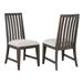Red Barrel Studio® Demler Slat Back Side Chair in Black Wood/Upholstered in Black/Brown/White | 41.5 H x 20 W x 22.25 D in | Wayfair