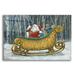 The Holiday Aisle® Snowman Santa In Sleigh On Plastic/Acrylic by Christine Rotolo Print Plastic/Acrylic in White | 16 H x 24 W x 0.2 D in | Wayfair