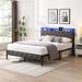 17 Stories Taemon Metal Platform Bed Upholstered/Metal/Linen in Gray | 42 H x 55.7 W x 80.8 D in | Wayfair 2B65686D6871472FA87D7664DB5A10BE