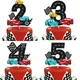 Décoration de gâteau d'anniversaire Disney McQueen Rains Cars pour enfants joyeux anniversaire