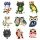 Vente Chaude Animal Oiseau Broche Strass Décoration Hibou Design Femmes Broche Broche Badge Cadeau