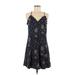 Ann Taylor LOFT Outlet Casual Dress - Mini V Neck Sleeveless: Blue Dresses - Women's Size 6