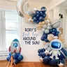 140Pcs Space Balloon Garland Arch Kit Outer Space Rocket Astronaut Foil Balloons for Boy Space