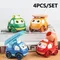 4 pz/set simpatico cartone animato ingegneria auto giocattoli per 0-3 anni bambini costruzione