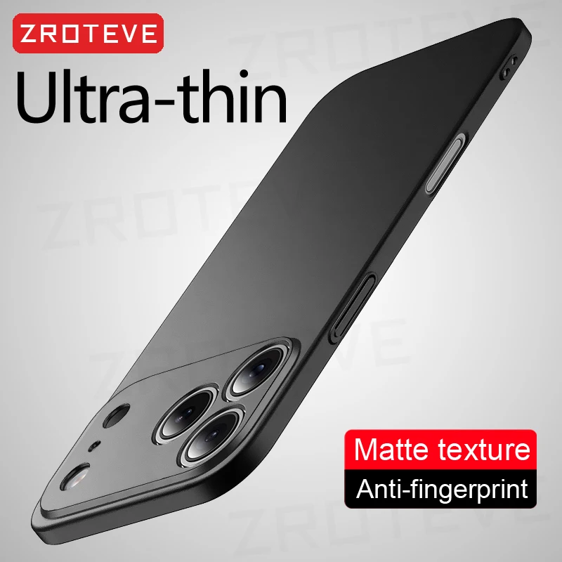 Per iPhone 17 16 e 16e 15 14 13 12 Pro Max ZROTEVE Cover rigida opaca sottile per PC per iPhone13 iPhone16 Plus Custodia per telefono iPhone17 Air