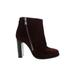 Rag & Bone Ankle Boots: Burgundy Solid Shoes - Women's Size 36.5 - Almond Toe