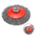 Spazzola per ruota in filo di acciaio inossidabile da 4 pollici 100mm per smerigliatrice da banco lucidatura abrasiva pulizia vernici strumenti parti di utensili abrasivi