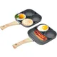 LMETJMA Padella per uova per pancake 4 tazze Padella per uova in camicia per frittata per colazione Rivestimento diviso con manico antiaderente JT888