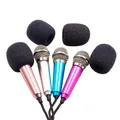 Microfono da studio stereo portatile da 3,5 mm KTV Karaoke Mini microfono per smartphone Laptop PC Microfono audio portatile desktop