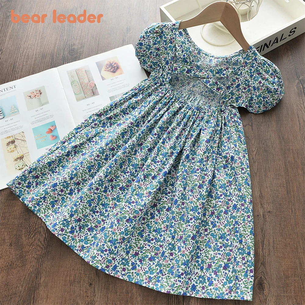 Bär Führer Mädchen Blumen Casual Kleid 2023 Neue Sommer Kinder Floral Prinzessin Kleid Süße Kostüme Kleinkind Kinder Vestidos 3 7Y Image