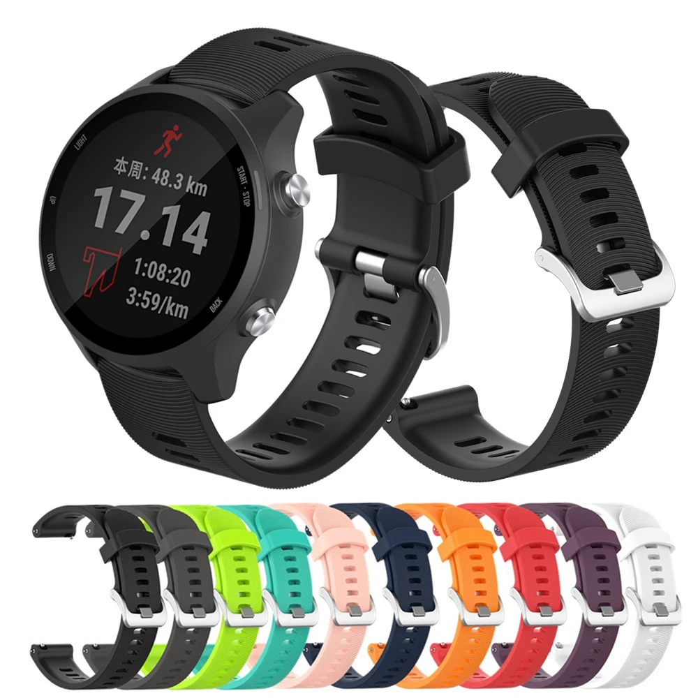 Silikon Smart Uhr Band Strap Für Garmin Forerunner 245 245M 645 Venu Vivoactive 3 Armband Für Samsung Galaxy 42mm Armband Image