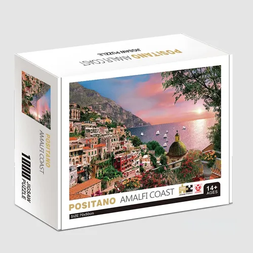 70*50cm Erwachsenen Puzzle 1000 Stück Papier Puzzles Positano Amalfi Küste berühmte Mal serie Lernen