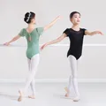 Ballett Trikots für Mädchen Kinder Tanz Trikots Kurzarm Tanz Gymnastik Bodys Baumwolle Ballett