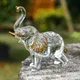 H & d Feng Shui 4.5 "(h) Kristall Thai Elefanten Statue mit Kofferraum Reichtum Glück Figur Home