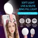 Handy Live Video Licht LED Lampe Anker Foto Schönheit Licht tragbare Selfie Ring Licht für