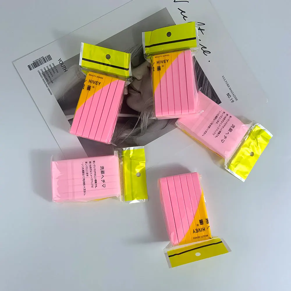 60 Stück komprimierter Gesichts schwamm natürlicher Gesichts reinigungs schwamm komprimierte Wasch gesichts schwämme für Frauen Peeling-Entfernungs schwamm Image