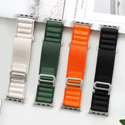 Alpine Bloop und für Apple Uhren armband Ultra 49mm 45mm 44mm 40mm 41mm 42mm Nylon Correa Armband Image