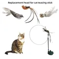 Katzen spielzeug starke Saugnäpfe Teasing Rod Ersatz kopf Teasing Rod Simulation Vogel Draht Teasing