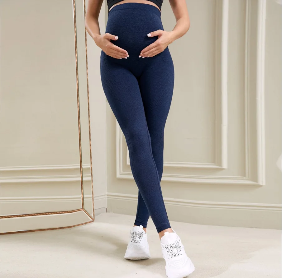 Umstandshose Umstandsmode über dem Bauch Hohe Taille Ganzkörper-Leggings Hose für Frauen Umstandsmode Schwanger Image