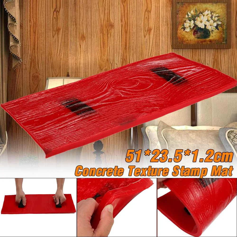 Stempelmatte aus Polyurethan-Stein, Beton, Zement, Wandmatte, Schiefer, nahtlose Textur, DIY-Pflasterform für Hausgarten, 510 x 235 mm Image