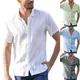 Sommer Kurzarm hemden Mann Baumwolle Leinen Hemd Blusen Männer weiß soziale formelle Hemd Geschäft