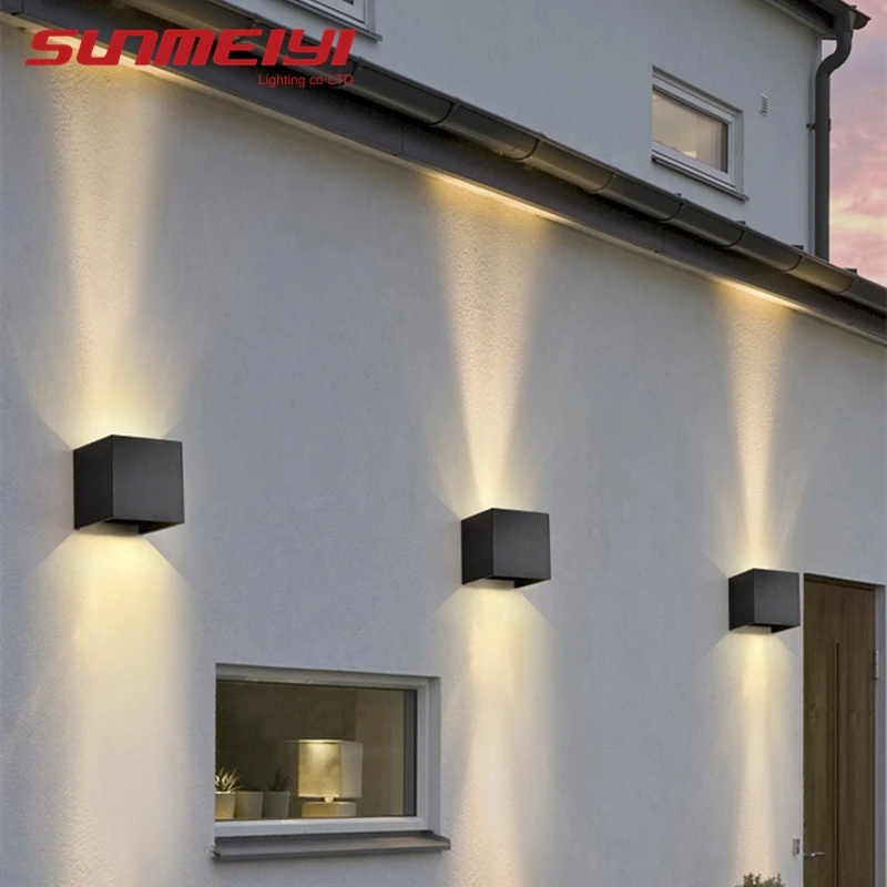 SUNMEIYI 12W LED Wandleuchte Im Freien Wasserdichte IP65 Veranda Garten Wandleuchte Wandleuchte Balkon Terrasse Dekoration Beleuchtung Lampe Image