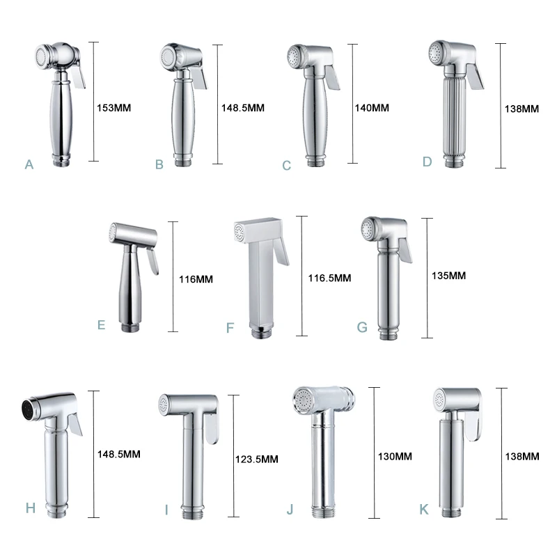 Handheld Bidet Toilette Sprayer Massivem Messing Hygiene Sprayer Kopf Hochdruck Bad Reinigung Bidet Dusche Sprinkler Chrom