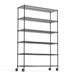 6 Tier Wire Shelving Unit, 6000 LBS NSF Height Adjustable Metal Garage Storage Shelves with Wheels, Heavy Duty Storage Wire Rack