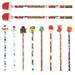 NUOLUX 12pcs Christmas Pencils For Kids Xmas Pencils With Erasers Wooden Pencils Kids Writing Pencils ( Mixed Style )