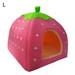 Bluethy Strawberry Dog Puppy Cats Indoor Foldable Soft Warm Bed Pet House Kennel Tent